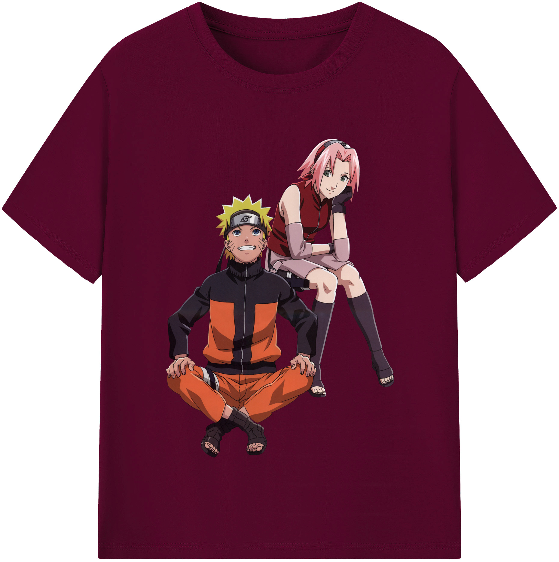 （画像用） NARUTO -ナルト- うずまき ナルト Uzumaki Naruto レディースカジュアルプリントTシャツ（綿100％）